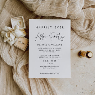 Modern Minimalist Happily ever after party Invitation