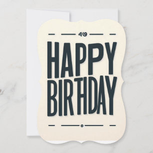 Modern Minimalist Happy Birthday – Bold Typography