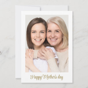 Modern Minimalist Happy Mother's Day Photo Card