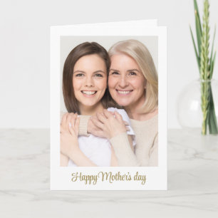 Modern Minimalist Happy Mother's Day Photo  Card
