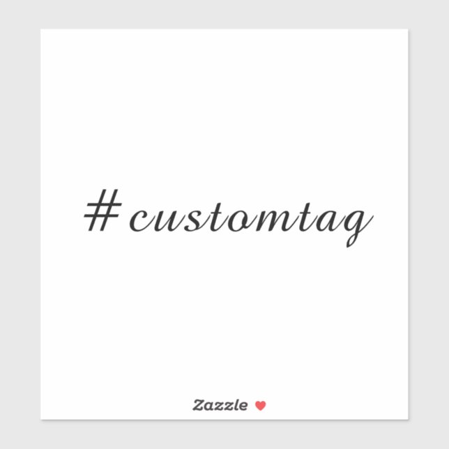 Modern Minimalist Hashtag Design (Sheet)