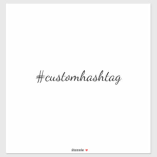 Modern Minimalist Hashtag Social Media Design