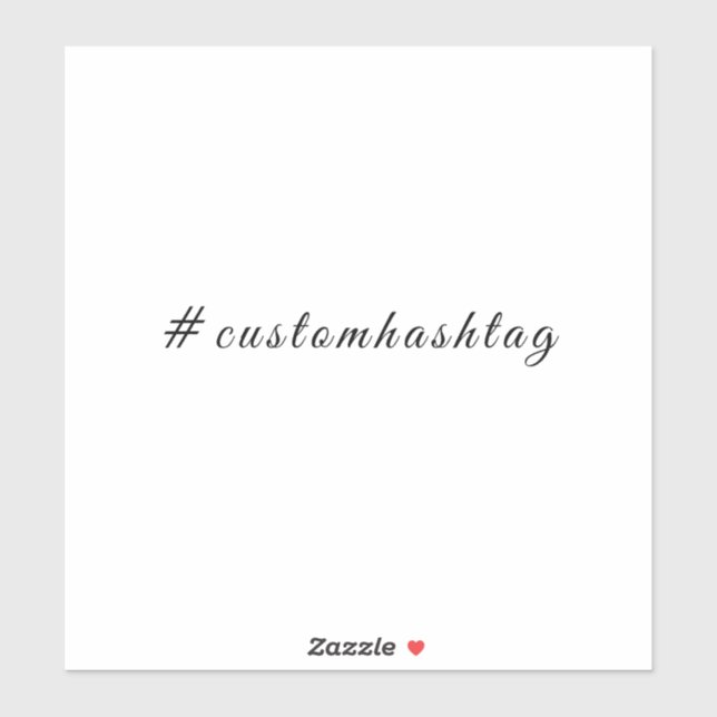 Modern Minimalist Hashtag Social Sticker (Sheet)
