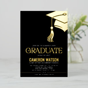 Modern Minimalist Hat and Tassel Graduation Party