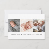 Modern Minimalist heart Newborn Photo Collage