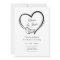 Modern minimalist heart wedding couple ring