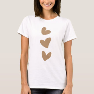 Modern Minimalist Hearts Art Drawing T-Shirt