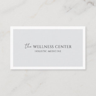 Modern Minimalist Holistic Medicine Business Card
