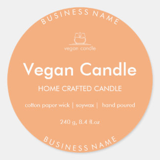 Modern Minimalist Homemade Candle Product Label