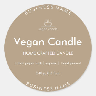 Modern Minimalist Homemade Candle Product Label