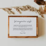 Modern Minimalist Honeymoon wish Enclosure Card<br><div class="desc">Modern,  simple and clean: adopt this minimalist handwritten design for your wedding stationery. Fully customisable colours.</div>