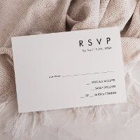 Modern Minimalist Horizontal RSVP Card