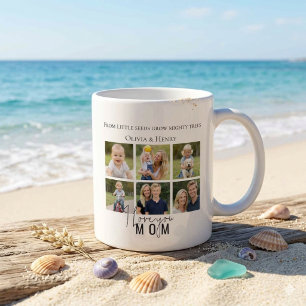 Modern Minimalist "I Love You Mum"  Photo Collage Coffee Mug