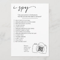 Modern Minimalist I spy wedding game Share photos