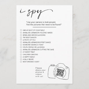 Modern Minimalist I spy wedding game Share photos  Program
