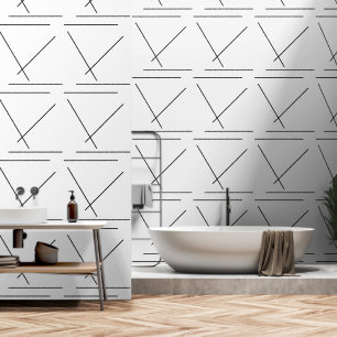 Modern Minimalist In Black And White Wallpaper