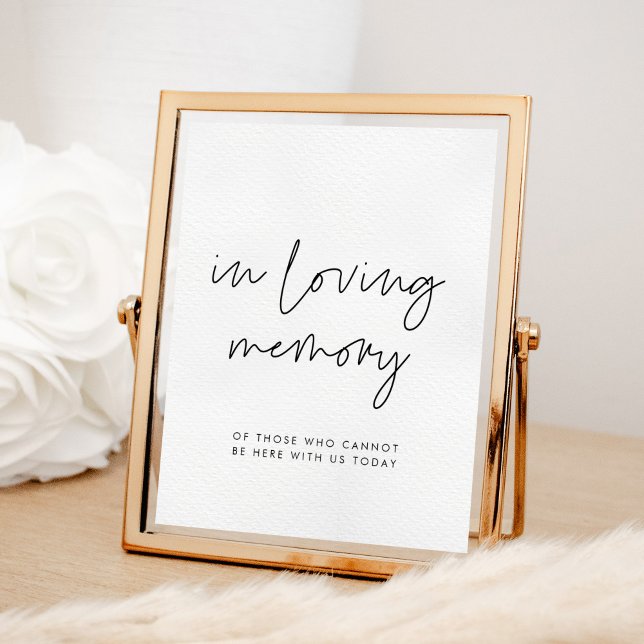 Modern minimalist In loving memory wedding sign (Creator Uploaded)
