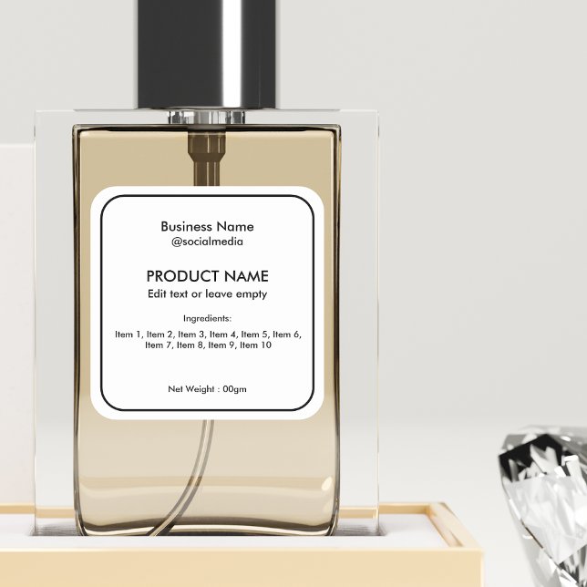 Modern Minimalist Ingredients Product Label (Creator Uploaded)