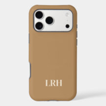 Modern Minimalist Initial Camel Brown Monogram