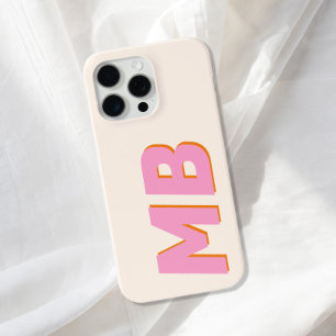 Modern Minimalist Initial Monogram iPhone 15 Pro Max Case