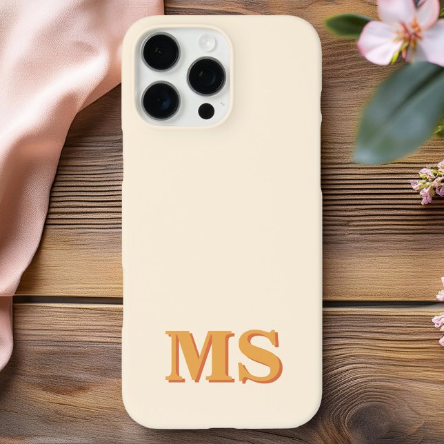 Modern Minimalist Initial Monogram Case-Mate iPhone Case (Creator Uploaded)