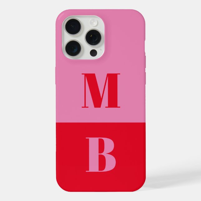 Modern Minimalist Initial Monogram iPhone Case (Back)