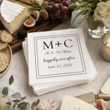 Modern Minimalist Initials Wedding 
