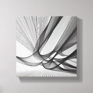 Modern Minimalist Intertwined Line Art - Abstract Canvas Print