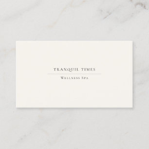 Modern Minimalist Ivory & Black  Business Card
