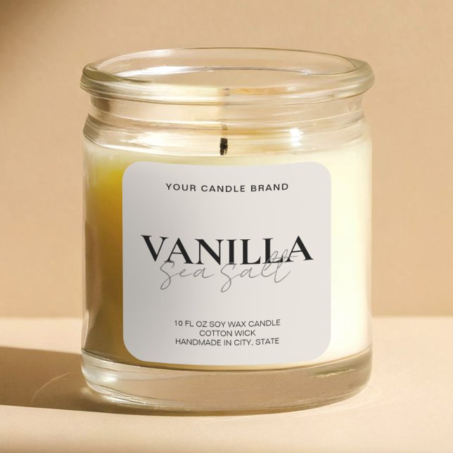 Modern Minimalist Ivory Elegant Candle Label (Creator Uploaded)