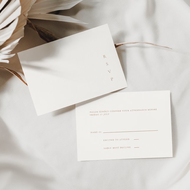 Modern Minimalist Ivory RSVP Card (Creator Uploaded)