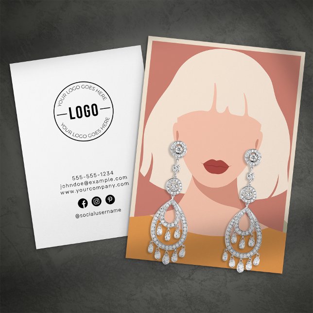 Modern Minimalist Jewellery Earring Display Card (Creator Uploaded)