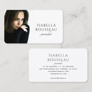 Modern Minimalist Journalist Business Card
