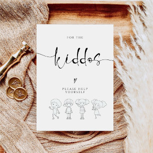Modern Minimalist Kiddos Table Wedding Sign