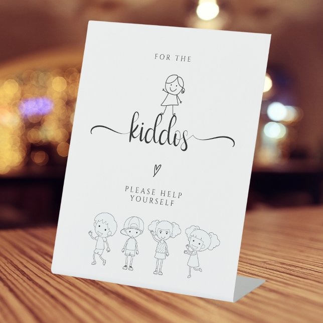 Modern Minimalist Kiddos Table Wedding Sign (Creator Uploaded)