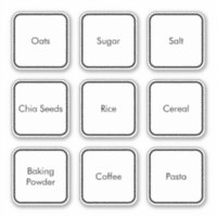 Modern Minimalist Kitchen Pantry Labels