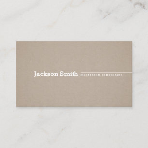 Modern minimalist kraft custom professional busine business card