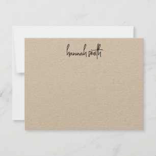 Modern Minimalist Kraft Note Card