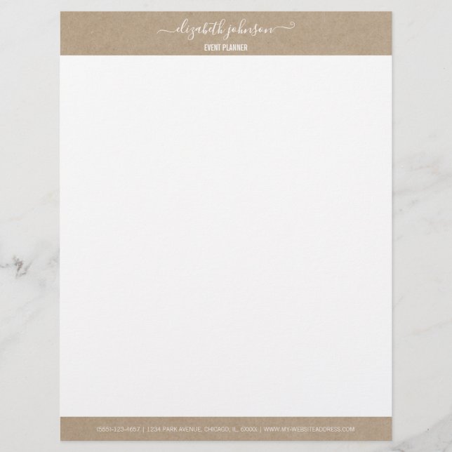 Modern Minimalist Kraft Office Letterhead (Front)