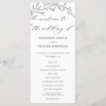 Modern Minimalist Laurel Branch Wedding Program<br><div class="desc">Designed to co-ordinate with our Minimalist Haute Laurel wedding collection, this elegant wedding program features an elegant modern line art laurel and chic typography. Personalise it with your own details easily and quickly, simply press the customise it button to further re-arrange and format the style and placement of the text....</div>