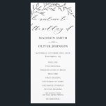 Modern Minimalist Laurel Branch Wedding Program<br><div class="desc">Designed to co-ordinate with our Minimalist Haute Laurel wedding collection, this elegant wedding program features an elegant modern line art laurel and chic typography. Personalise it with your own details easily and quickly, simply press the customise it button to further re-arrange and format the style and placement of the text....</div>