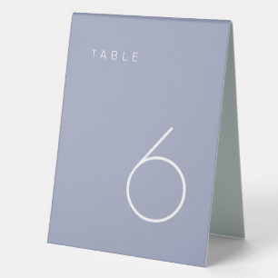 Modern Minimalist Lavender Purple Table Number