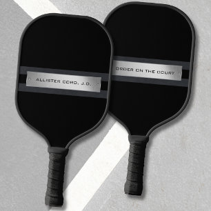 Modern Minimalist Lawyer Judge Personalised Pickleball Paddle