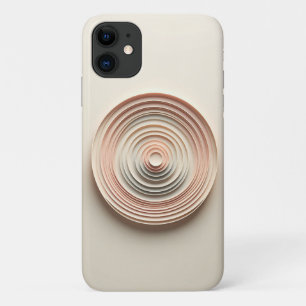 Modern Minimalist Layered Circles Art Soft Pastel iPhone 11 Case