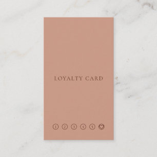 Modern Minimalist Layout Coffee Loyalty Vertical Business Card