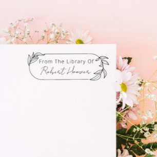 Modern Minimalist Leaves From The Library Of Rubber Stamp