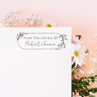 Modern Minimalist Leaves From The Library Of Rubber Stamp