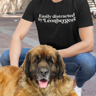 Modern Minimalist Leonberger Dog Dad Mum T-Shirt
