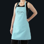 Modern Minimalist Light Blue Personalised Apron<br><div class="desc">Simple solid coloured apron in light blue. Great for lash technicians,  makeup artists,  hair stylists,  restaurant staff,  cafe crew,  chefs,  baristas,  florists,  and more.</div>