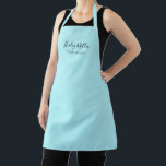 Modern Minimalist Light Blue Personalised Apron<br><div class="desc">Simple solid coloured apron in light blue. Great for lash technicians,  makeup artists,  hair stylists,  restaurant staff,  cafe crew,  chefs,  baristas,  florists,  and more.</div>